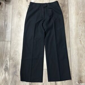 Burberry London Crop Wide Leg Trouser Pants Black Size 6